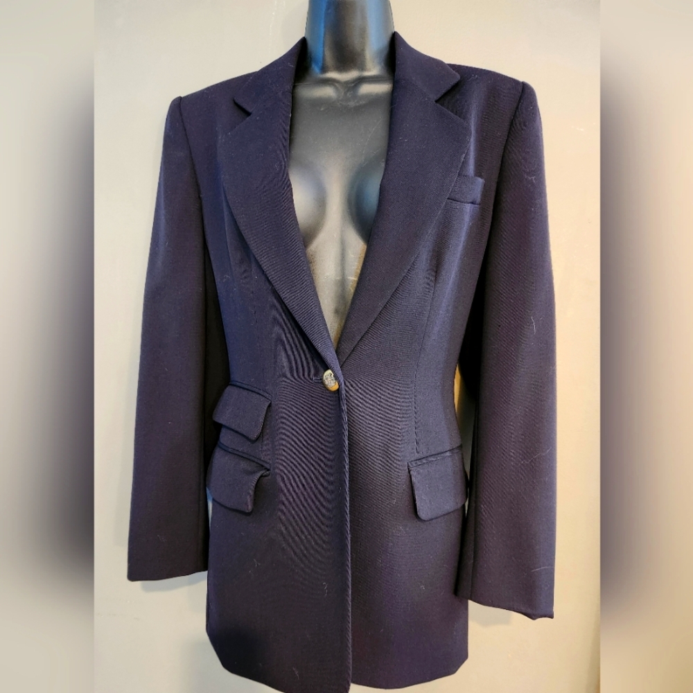 Jones New York Navy Blazer Professional Tailored Fit